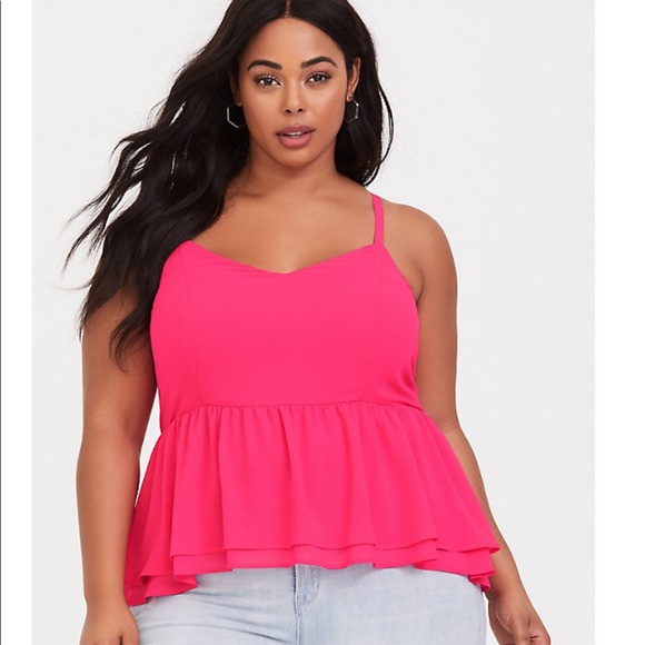 NWT Plus size Chiffon Peplum Cami ❌LAST 1 SIZE 4❌ - Picture 7 of 7